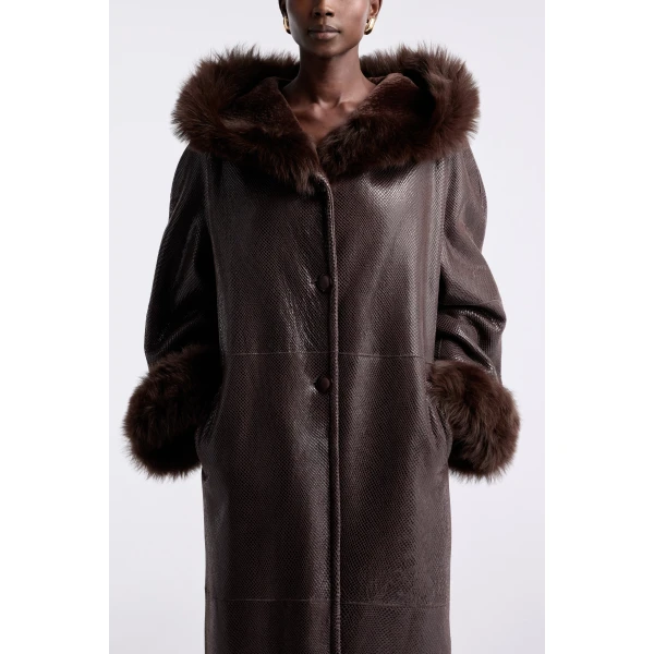 Nour Hammour Gancin Lavish Winter Coat, view 5