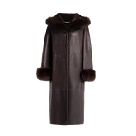 Nour Hammour Coats Color | Gancin Lavish Winter Coat luxury leather Coats from Coveti