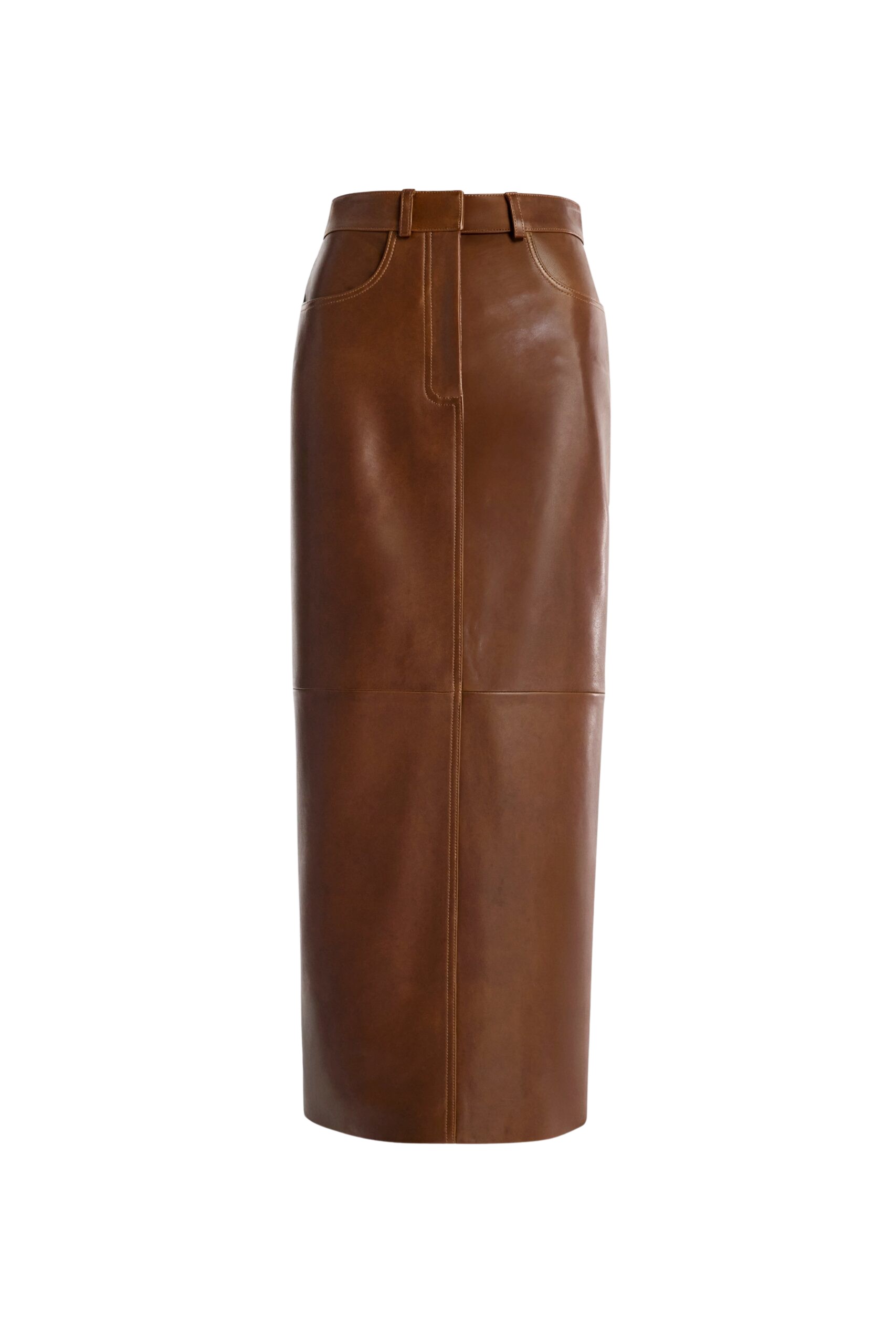 Nour Hammour Ghalia Skirt Long Leather Skirt