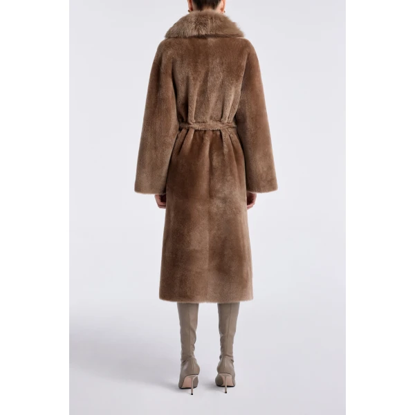 Nour Hammour Isadora Sumptuous Shearling Coat, view 4