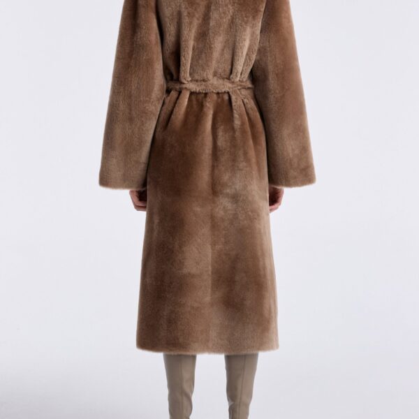 Nour Hammour Coats Color | Isadora Sumptuous Shearling Coat luxury leather Coats from Coveti