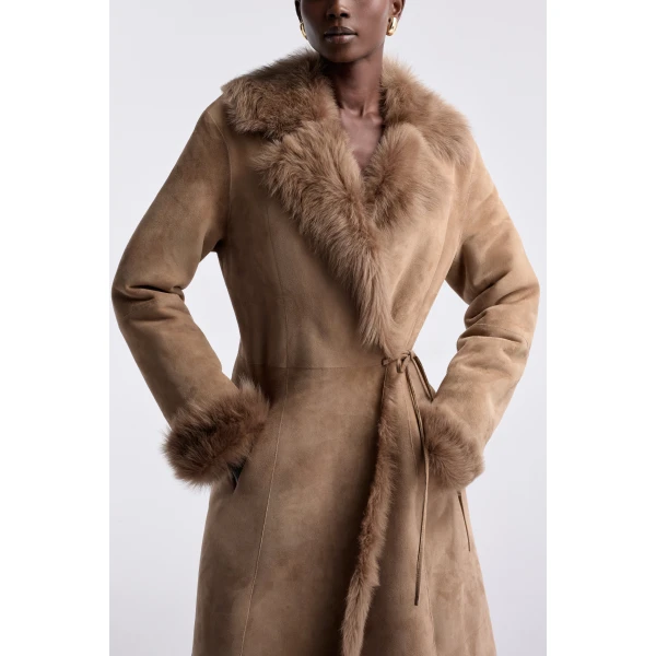 Nour Hammour Joni Off-duty Shearling Essential Coat, view 5