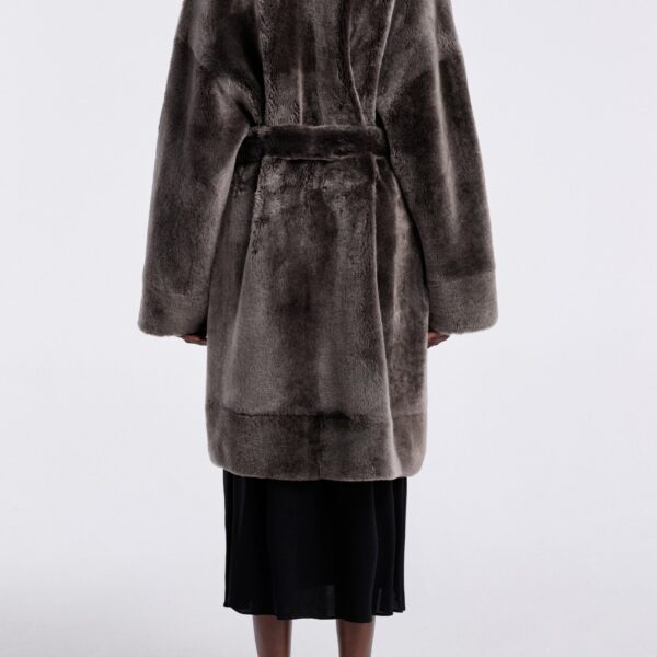 Nour Hammour Coats Color | Juno Luxurious Robe Coat luxury leather Coats from Coveti