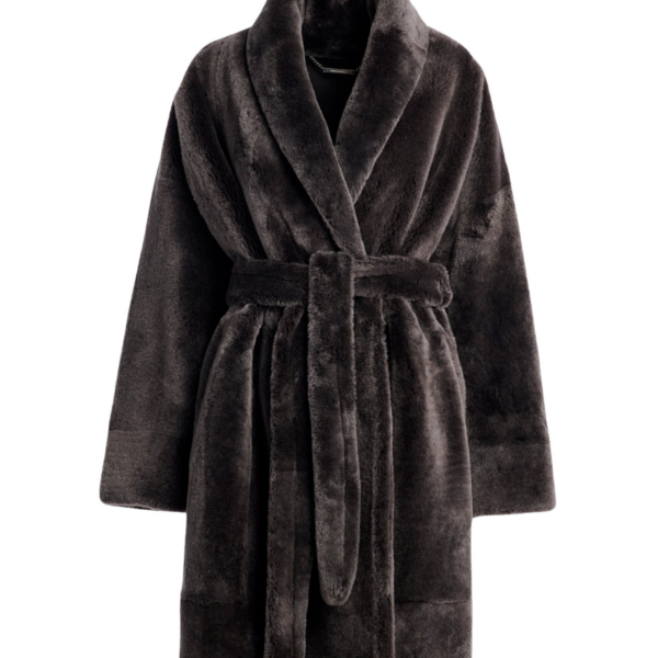 Nour Hammour Coats Color | Juno Luxurious Robe Coat luxury leather Coats from Coveti