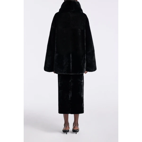 Nour Hammour Knitwear Color | Lodge Decadent Shearling Pull luxury leather Knitwear from Coveti