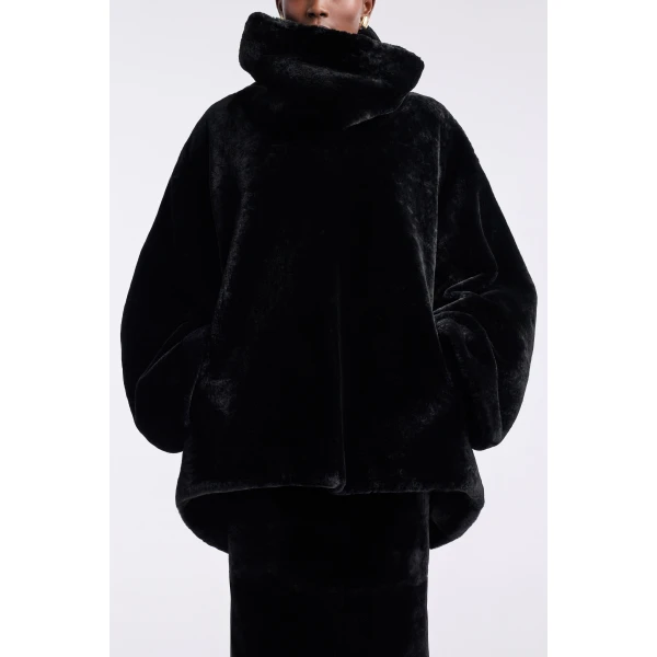 Nour Hammour Knitwear Color | Lodge Decadent Shearling Pull luxury leather Knitwear from Coveti