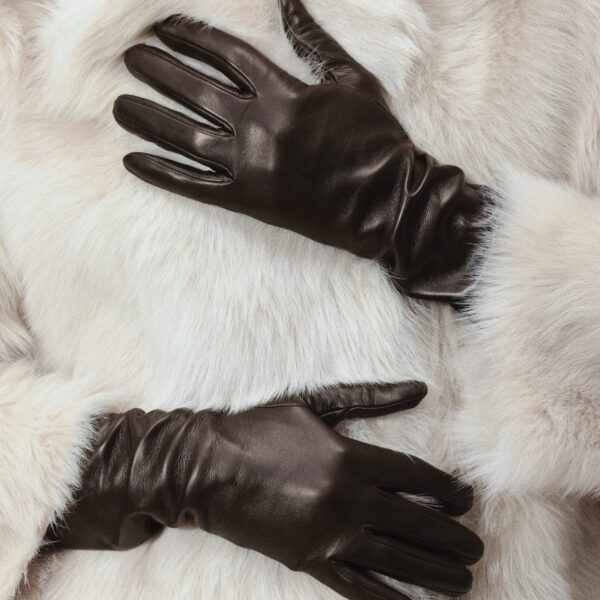 Nour Hammour Gloves Color | Long Gloves Butter Soft Leather Gloves luxury leather Gloves from Coveti