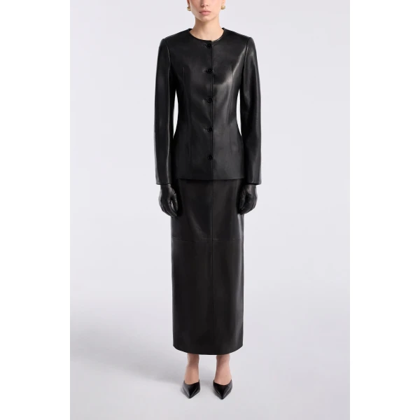 Nour Hammour Maud Chic Collarless Blazer, view 2