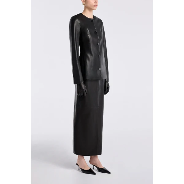 Nour Hammour Maud Chic Collarless Blazer, view 3