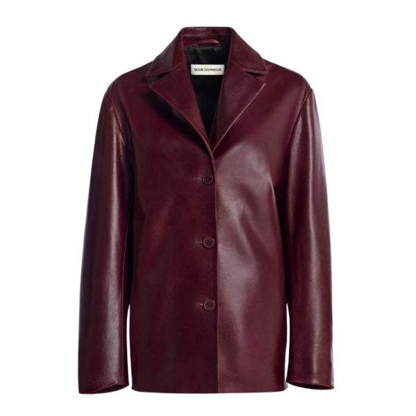 Nour Hammour Jackets Color | Opus Relaxed Leather Blazer luxury leather Jackets from Coveti