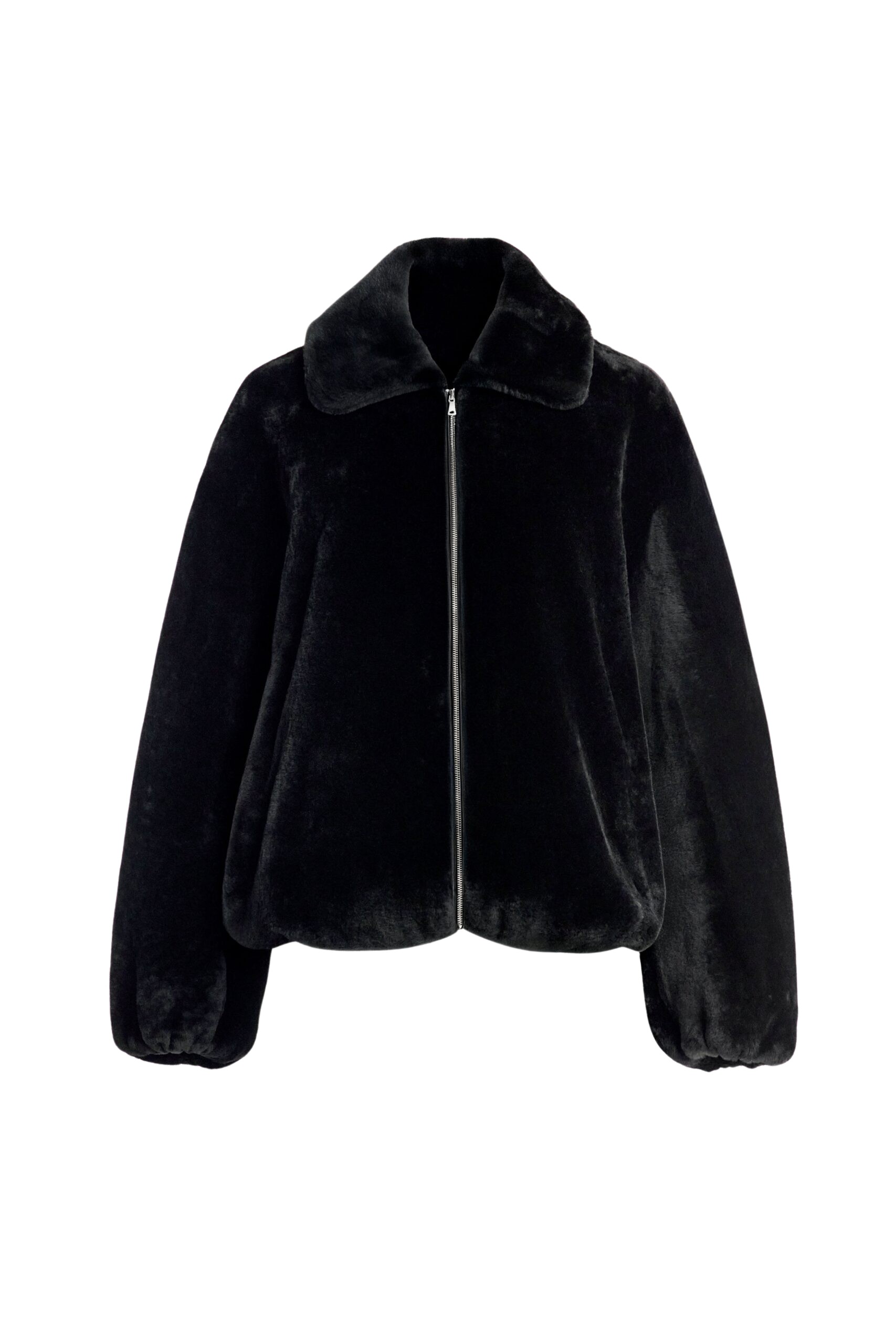 Nour Hammour Plush Bomber Cozy Bomber Jacket