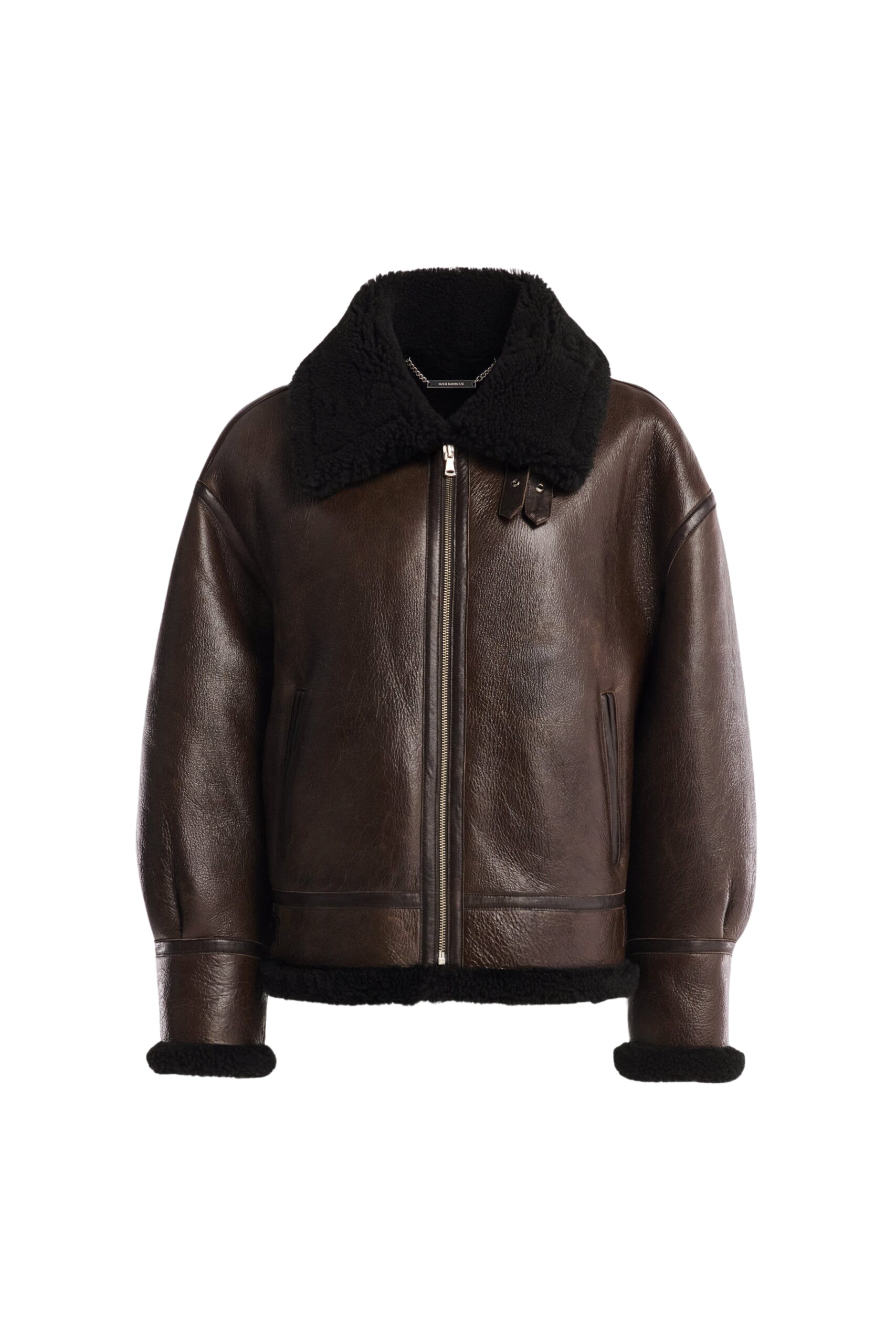 Nour Hammour Portia Modern Shearling Aviator Jacket