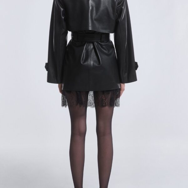 Nour Hammour Jackets Color | Priya Sculpted Leather Jacket luxury leather Jackets from Coveti