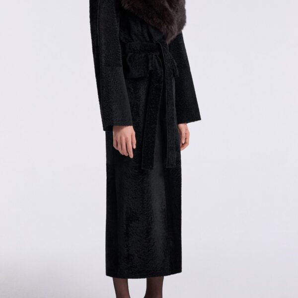 Nour Hammour Jackets Color | Renata Velvety Shearling Jacket luxury leather Jackets from Coveti