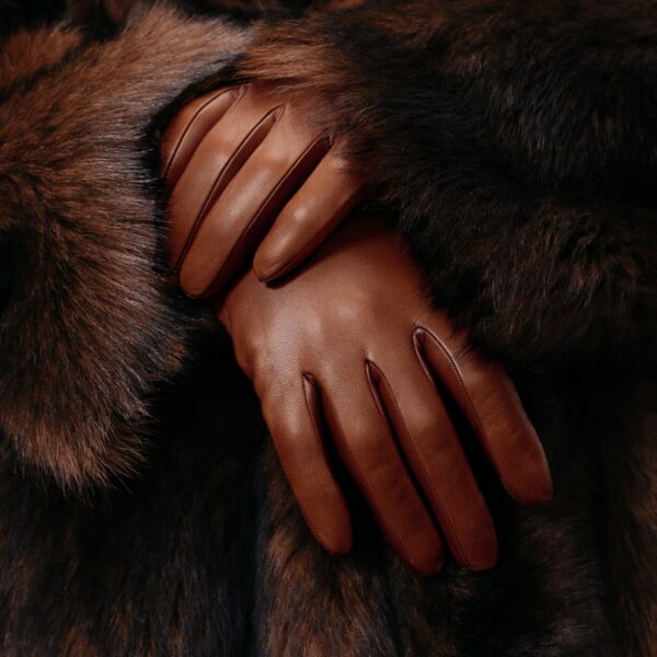 Nour Hammour Gloves Color | Short Gloves Butter Soft Leather Gloves luxury leather Gloves from Coveti
