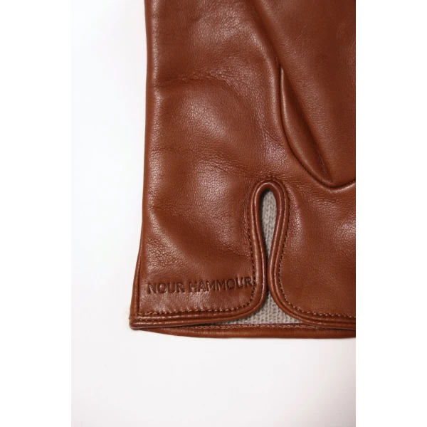 Nour Hammour Short Gloves Butter Soft Leather Gloves, view 3