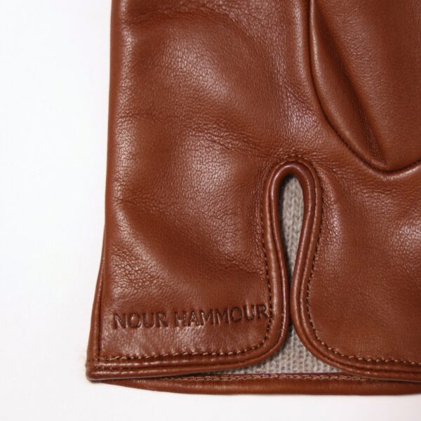 Nour Hammour Gloves Color | Short Gloves Butter Soft Leather Gloves luxury leather Gloves from Coveti