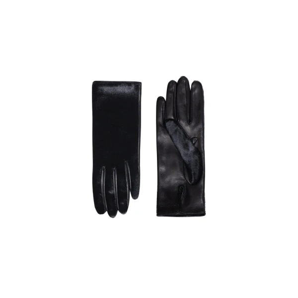 Nour Hammour Gloves Color | Short Gloves Ponyhair Ponyhair Leather Gloves luxury leather Gloves from Coveti