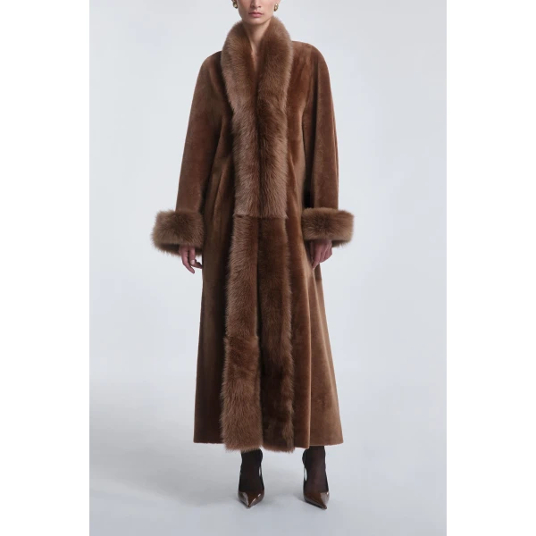 Nour Hammour Sima Grand Shearling Coat, view 2
