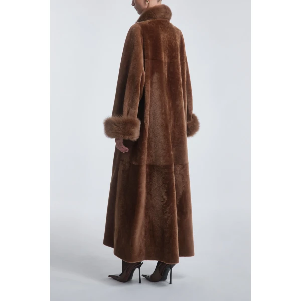 Nour Hammour Sima Grand Shearling Coat, view 4