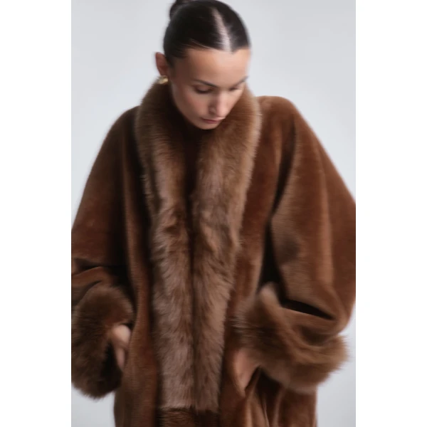 Nour Hammour Sima Grand Shearling Coat, view 5