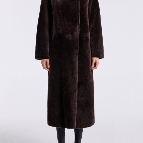 Nour Hammour Coats Color | Solène Soft Blanket Coat luxury leather Coats from Coveti