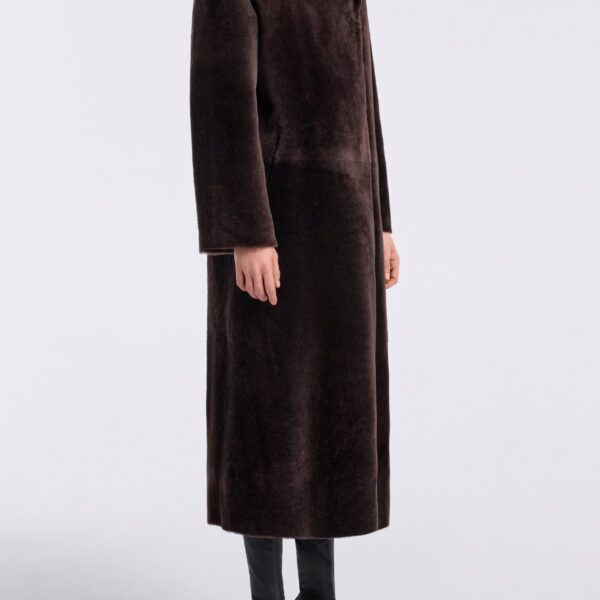 Nour Hammour Coats Color | Solène Soft Blanket Coat luxury leather Coats from Coveti