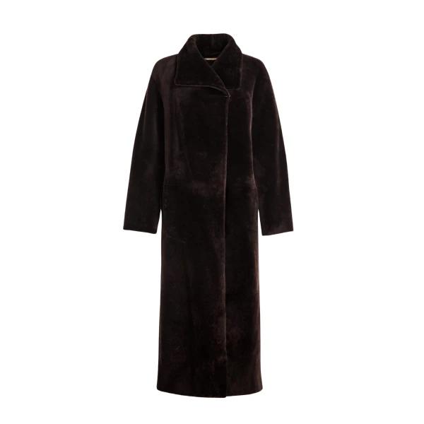Nour Hammour Coats Color | Solène Soft Blanket Coat luxury leather Coats from Coveti
