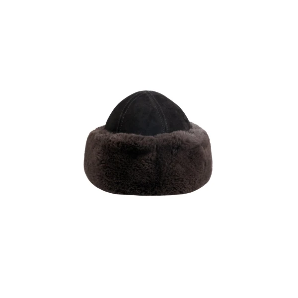 Nour Hammour Hats Color | Toki Toscana Shearling Hat luxury leather Hats from Coveti