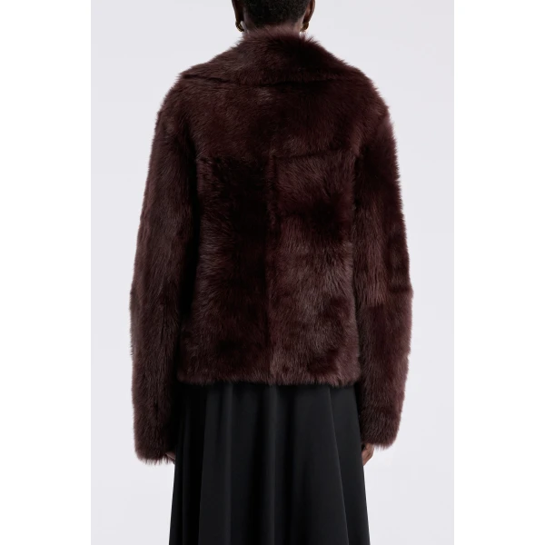 Nour Hammour Verena Luscious Shearling Jacket, view 4