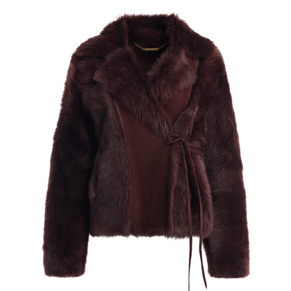 Nour Hammour Jackets Color | Verena Luscious Shearling Jacket luxury leather Jackets from Coveti