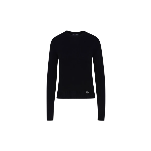 Oscar de la Renta O Flower Cashmere Pullover - Oscar de la Renta Knitwear - American Couture - Shop at Coveti