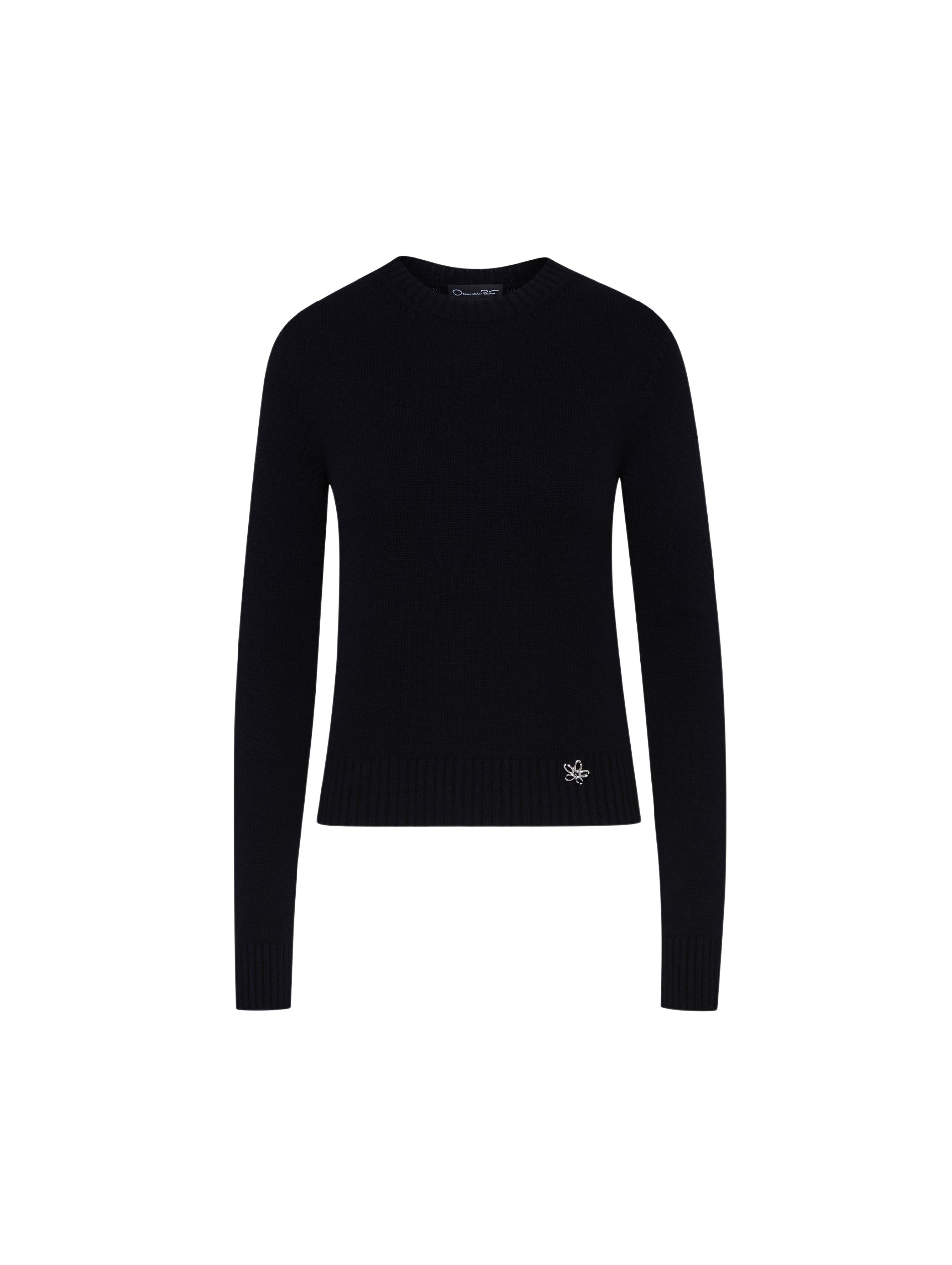 Oscar de la Renta O Flower Cashmere Pullover - Oscar de la Renta Knitwear - American Couture - Shop at Coveti