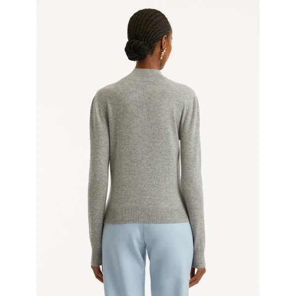 Oscar de la Renta O Flower Cashmere Pullover with Scarf - Oscar de la Renta Knitwear - American Couture - Shop at Coveti