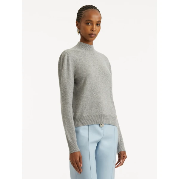 Oscar de la Renta O Flower Cashmere Pullover with Scarf - Oscar de la Renta Knitwear - American Couture - Shop at Coveti