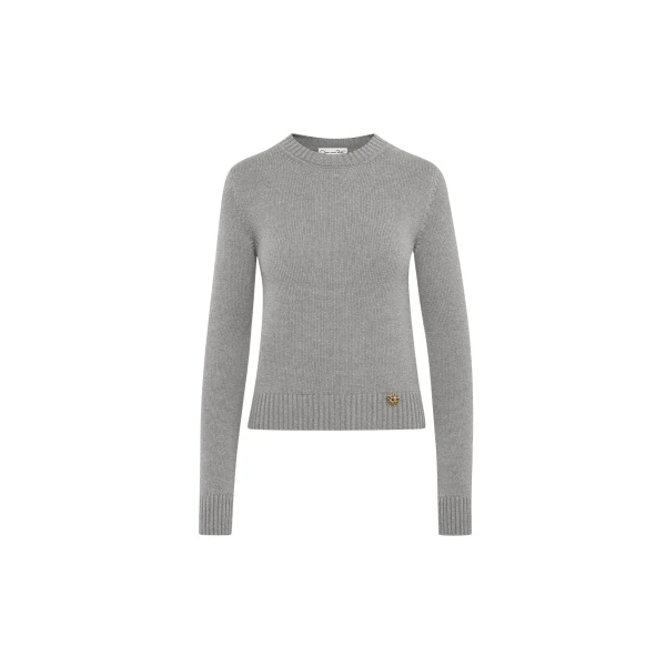 Oscar de la Renta O Flower Cashmere Pullover with Scarf - Oscar de la Renta Knitwear - American Couture - Shop at Coveti