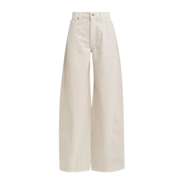 Essentiel Antwerp Off-white barrel-leg jeans - Essentiel Antwerp Pants - Colorful Belgian Design - Shop at Coveti