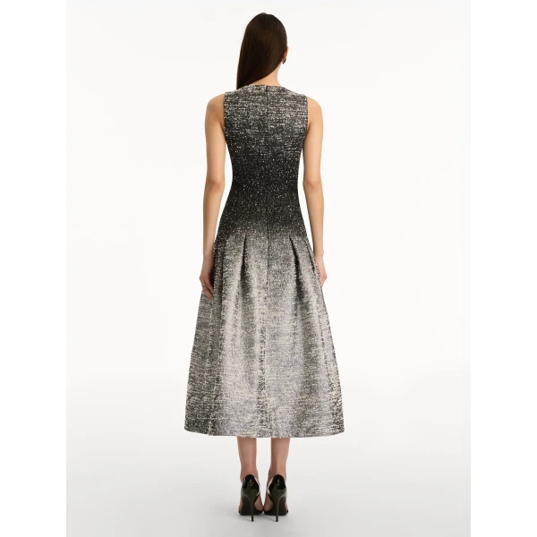 Oscar de la Renta Ombré Lurex Bouclé Jacquard Dress - Oscar de la Renta Dresses - American Couture - Shop at Coveti