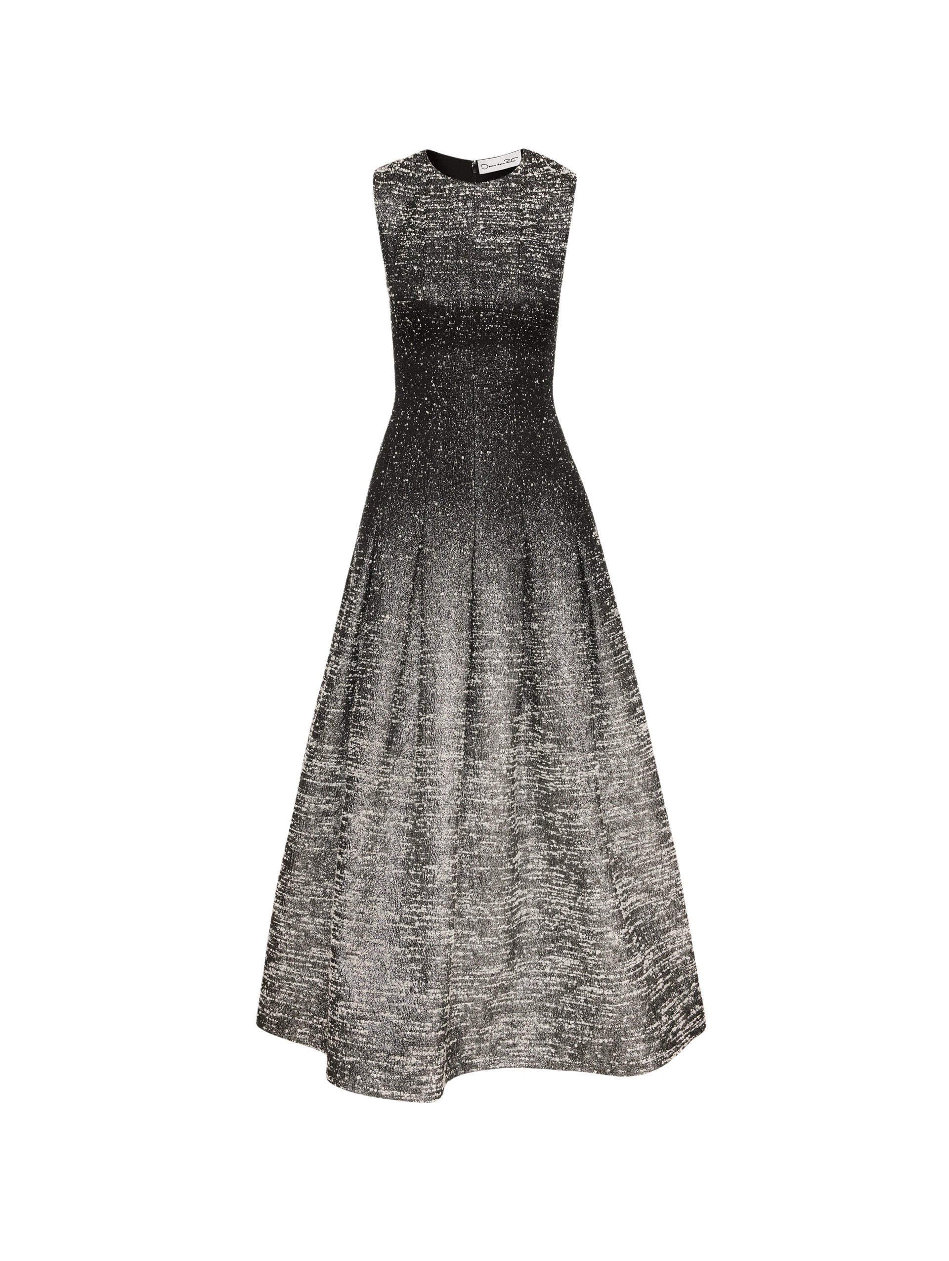Oscar de la Renta Ombré Lurex Bouclé Jacquard Dress