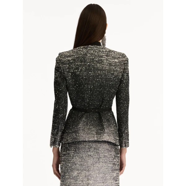 Oscar de la Renta Ombré Lurex Bouclé Jacquard Jacket - Oscar de la Renta Jackets - American Couture - Shop at Coveti