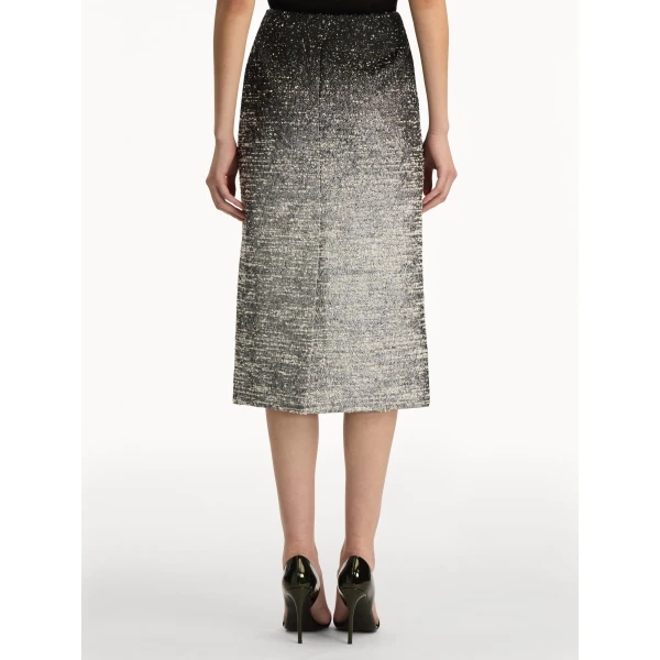 Oscar de la Renta Ombré Lurex Bouclé Jacquard Skirt - Oscar de la Renta Skirts - American Couture - Shop at Coveti