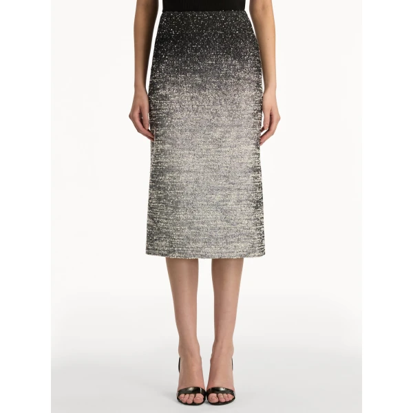 Oscar de la Renta Ombré Lurex Bouclé Jacquard Skirt - Oscar de la Renta Skirts - American Couture - Shop at Coveti