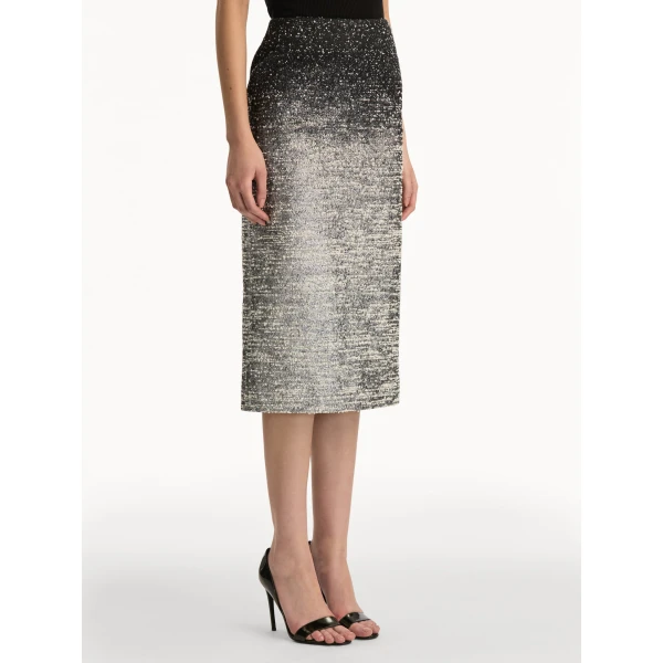 Oscar de la Renta Ombré Lurex Bouclé Jacquard Skirt - Oscar de la Renta Skirts - American Couture - Shop at Coveti