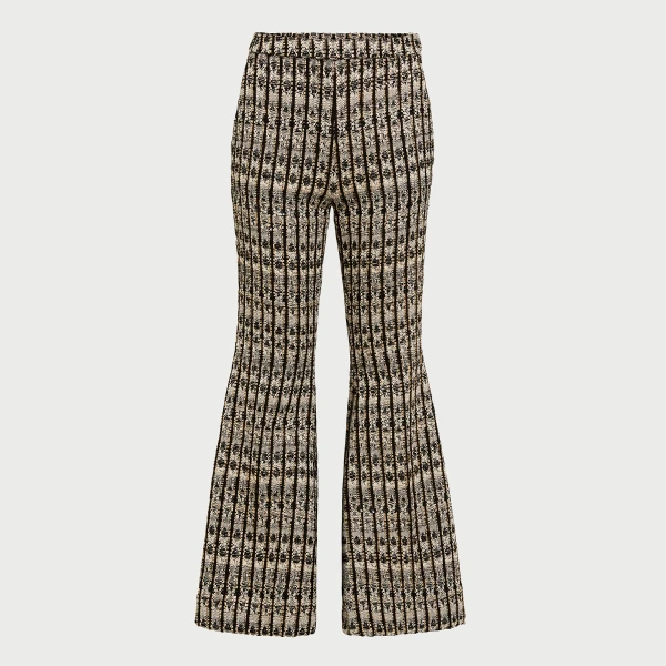 Giambattista Valli Optical Bouclé Flared Pants - Giambattista Valli Pants - Romantic Couture - Shop at Coveti