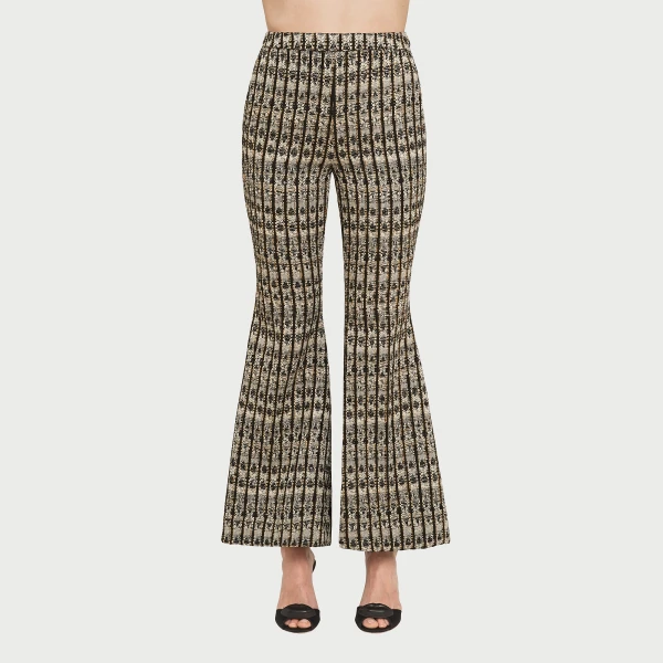 Giambattista Valli Optical Bouclé Flared Pants - Giambattista Valli Pants - Romantic Couture - Shop at Coveti