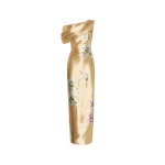 Oscar de la Renta Orchid Gold Metal Organza Gown - Oscar de la Renta Dresses - American Couture - Shop at Coveti