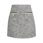 Safiyaa Ornella Skirt in Greyscale - Safiyaa Skirts - Heavy Crepe Cape Gown - Shop at Coveti