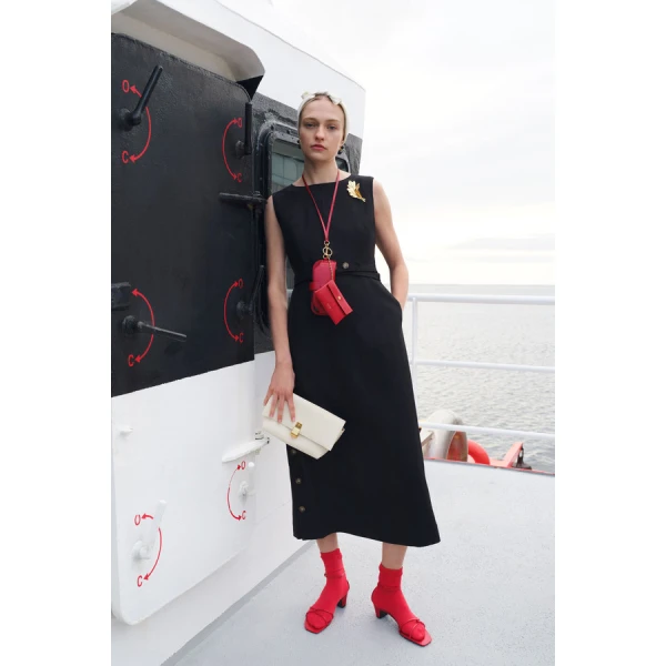 Oroton Button Detail Dress - Oroton Dresses - Australian Heritage Luxury - Shop at Coveti