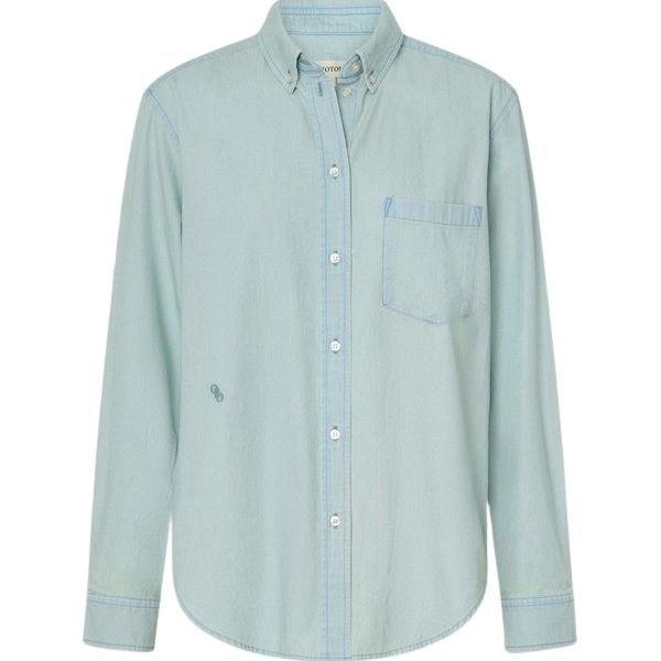 Oroton Chambray Shirt - Oroton Tops - Australian Heritage Luxury - Shop at Coveti