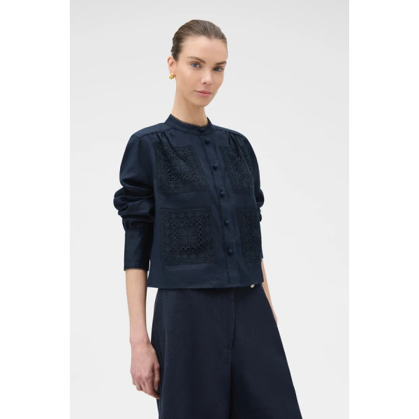 Oroton Doilie Detail Top - Oroton Tops - Australian Heritage Luxury - Shop at Coveti